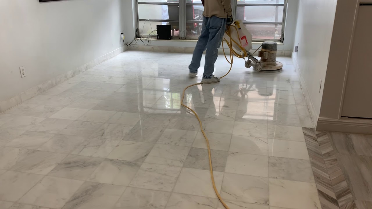 Marble Restoration Re Grout and Polishing Hollywood