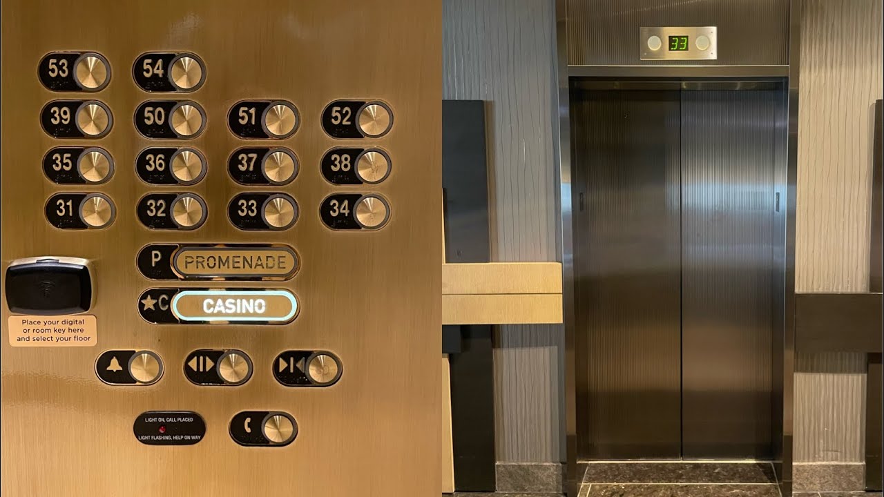Beautiful Otis High-Rise Elevators @ Aria Resort & Casino - Las Vegas, NV.