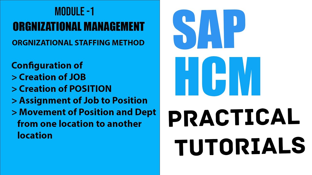 SAP HCM || ORGANIZATIONAL MANAGEMENT || CONFIGURATION OF ORGANIZATIONAL STAFFING METHOD