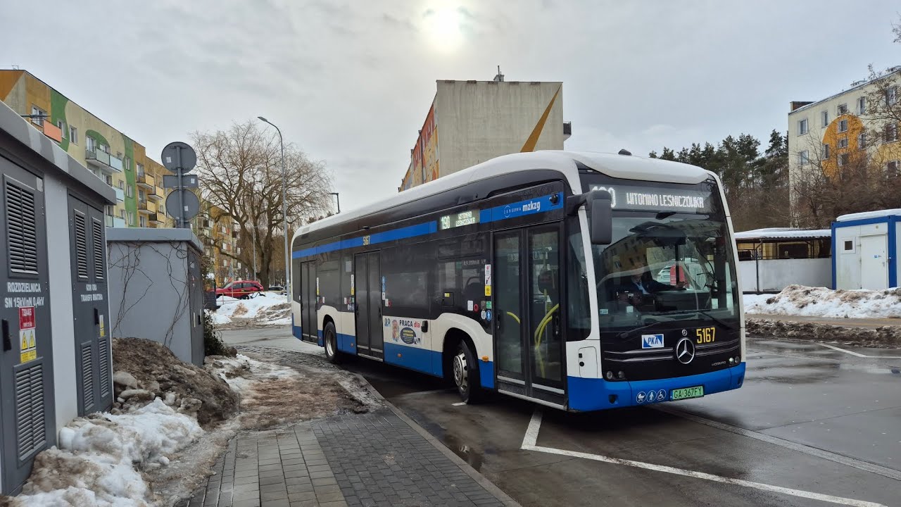 ZKM Gdynia - Mercedes-Benz eCitaro #5367 - Linia 190 kierunek: Plac Kaszubski