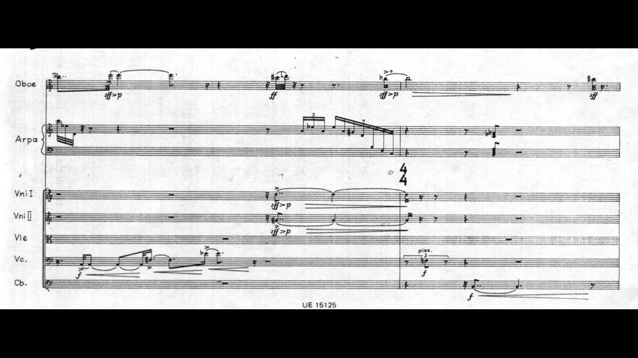 Alfred Schnittke - Concerto for Oboe, Harp and Strings (w/ score) (1971)