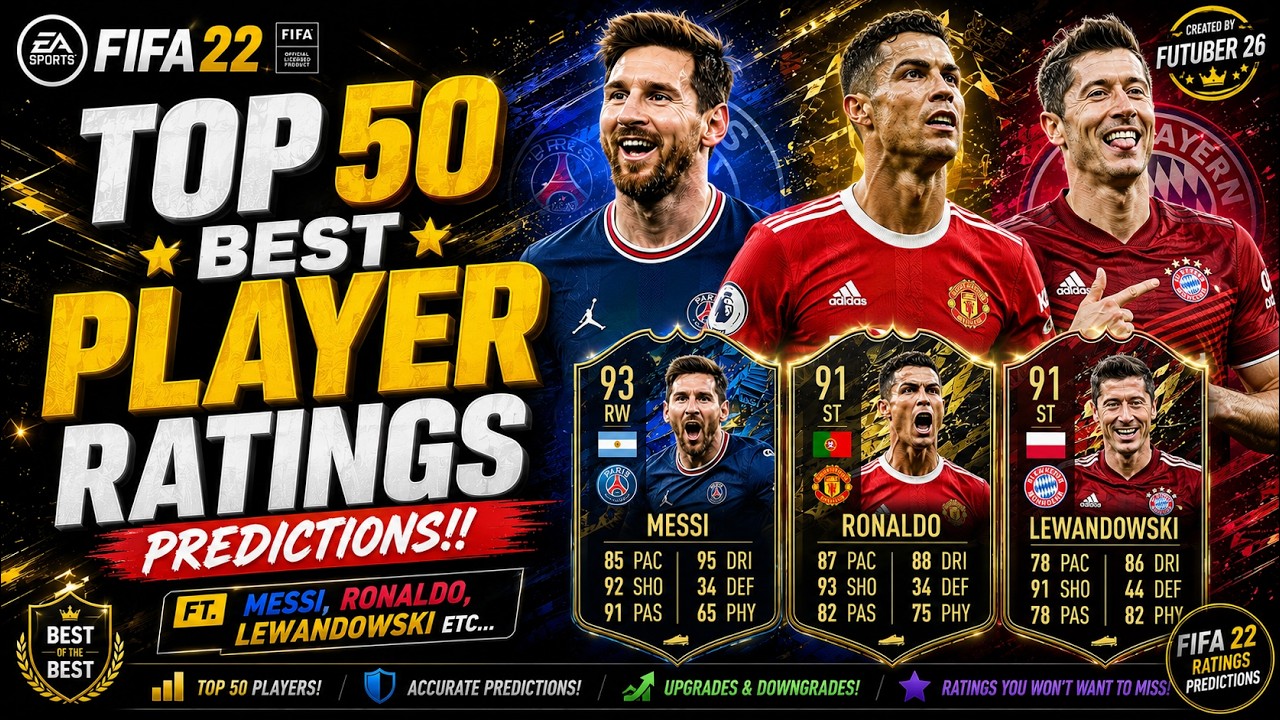 FIFA 22 | TOP 50 BEST PLAYER RATINGS!! FT. MESSI, RONALDO, LEWANDOWSKI ETC... (FIFA 22)