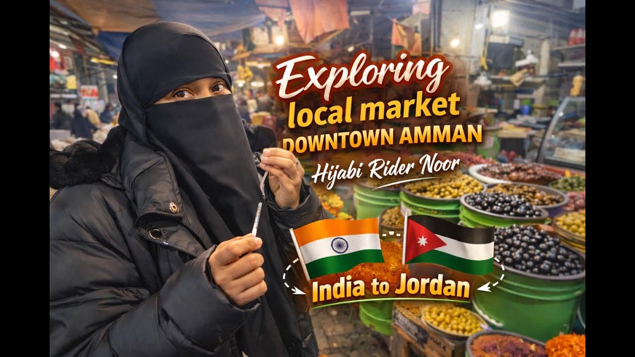 Exploring Downtown Amman Local Market 🇯🇴 | India to Jordan Journey | Hijabi Rider Noor