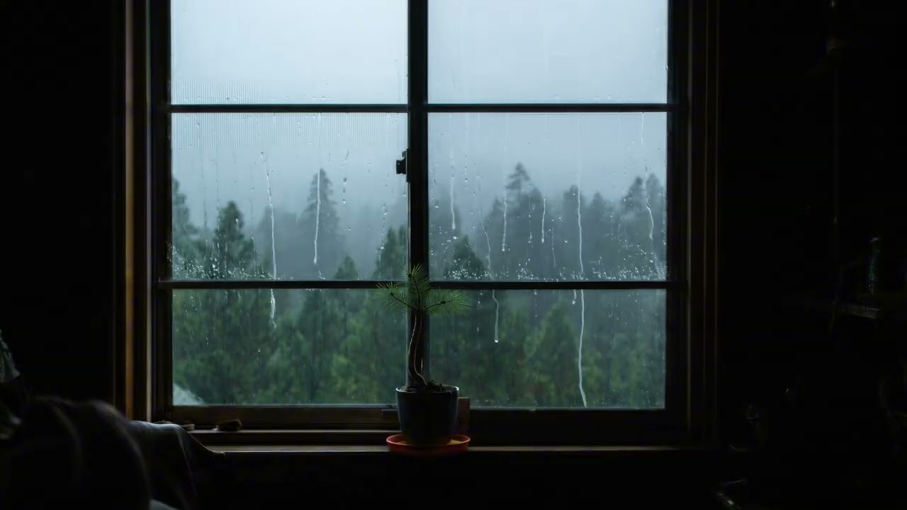 Soothing Rain Sounds on Window | ASMR for Sleeping