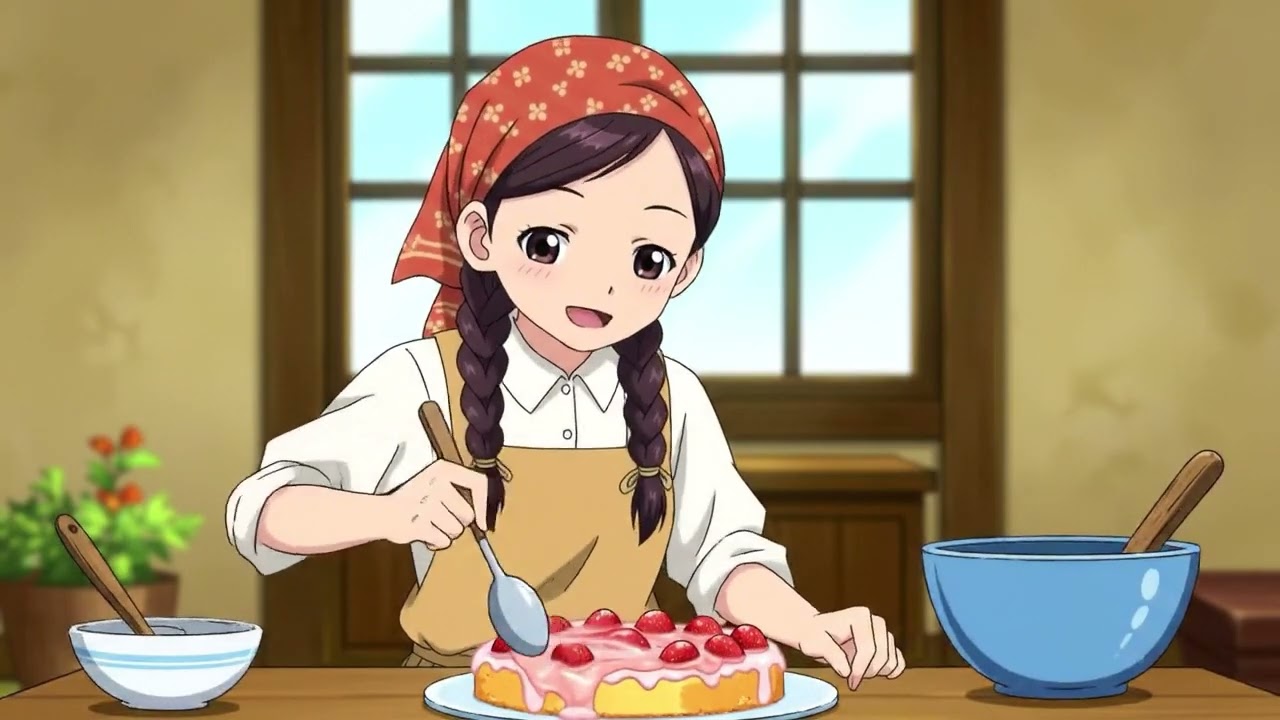 Peaceful Rainy Day in a Cozy House 🌧️ Relaxing Ghibli Animation & Cooking ASMR
