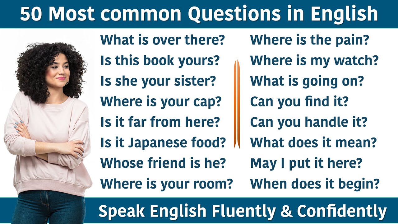 50 Most common questions in English || Daily use Common Questions || English Speaking Practice Class