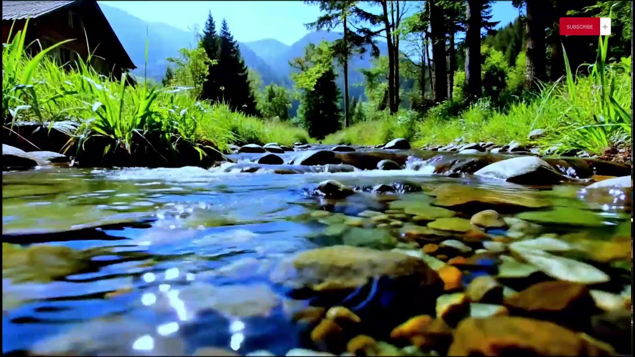 Deep Calm Music — Calm Morning Water Flow & Relaxing Piano | 10 Hours