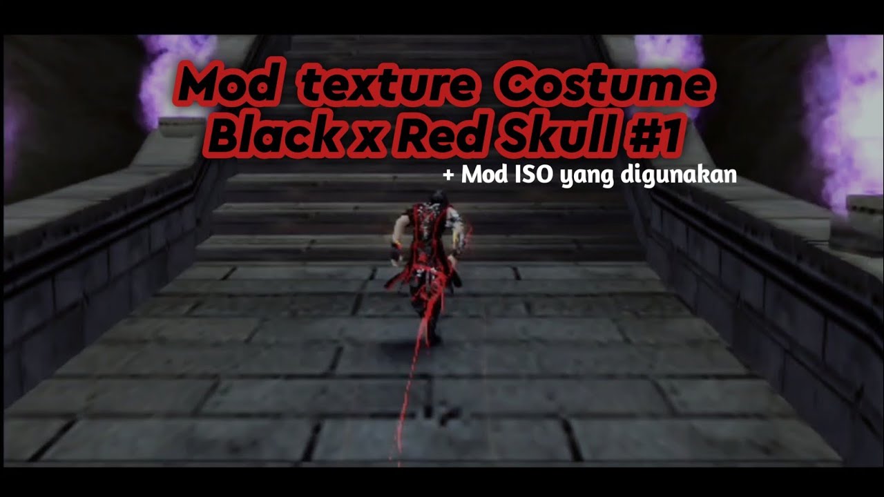MOD TEXTURE COSTUME BLACK X RED SKULL #1 GOD HAND PS2 DI EATHER SX2 | EMULATOR PS2 | GOD HAND PS2