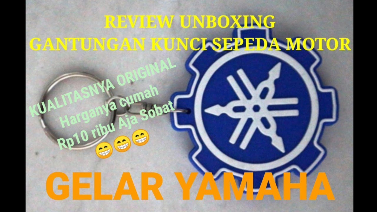 REVIEW UNBOXING GANTUNGAN KUNCI SEPEDA MOTOR ORIGINAL STANDAR YAMAHA GEAR BIRU😁😁😁.