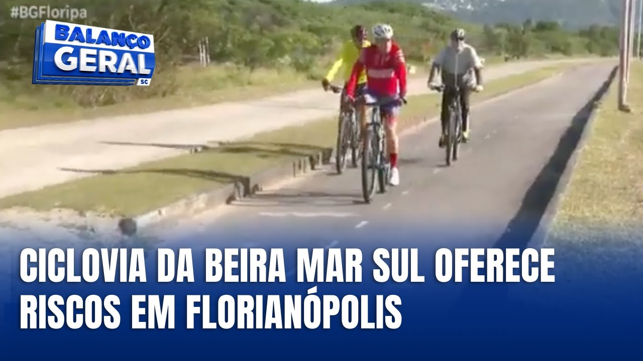 Ciclistas reclamam de buracos e desníveis na ciclovia da Beira Mar Sul