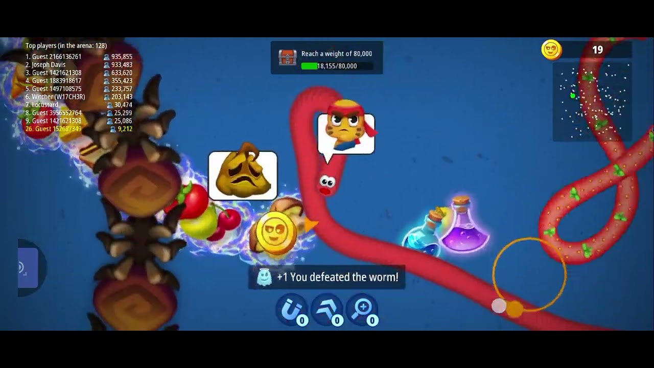  Worms zone  red snake gaming video is my real voice video #wormszone #wormszoneio #snake #video 
