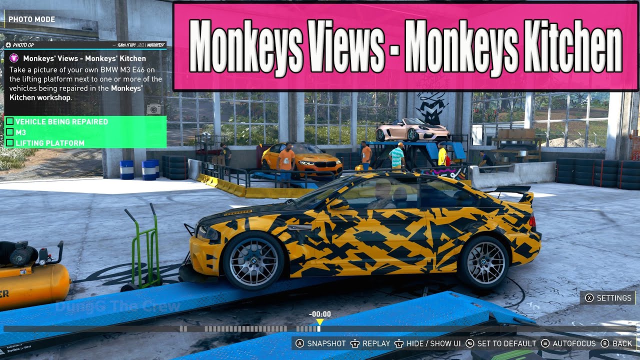 The Crew Motorfest Photo Ops Monkeys Views - Monkeys Kitchen workshop