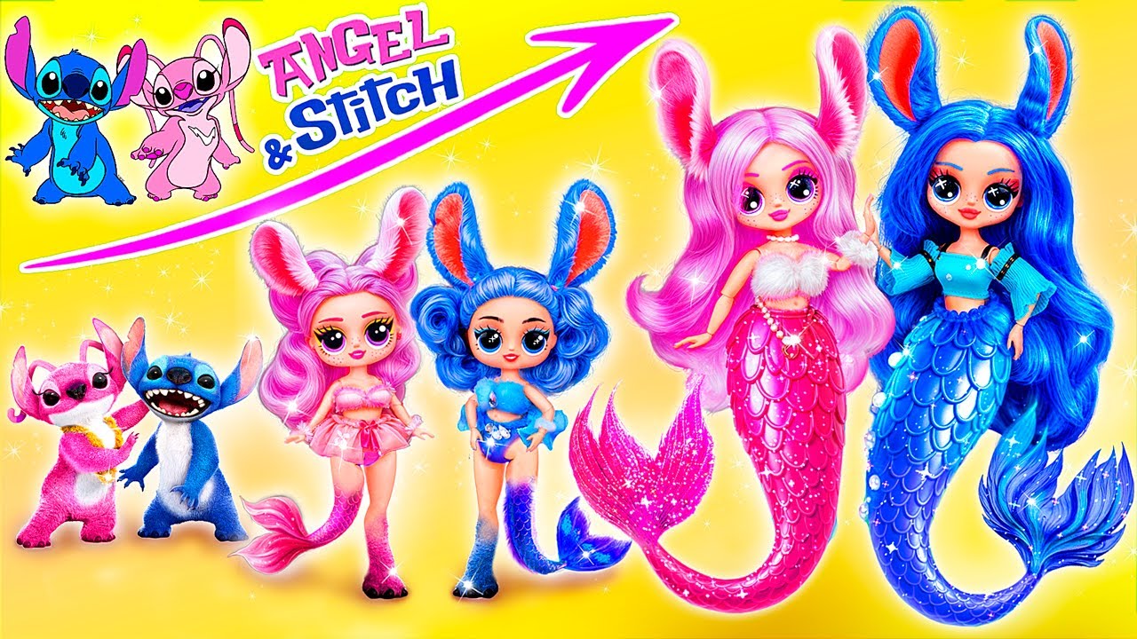 Angel und Stitch Meerjungfrau werden erwachsen! LOL OMG DIYs & Puppen Bastelhandwerk