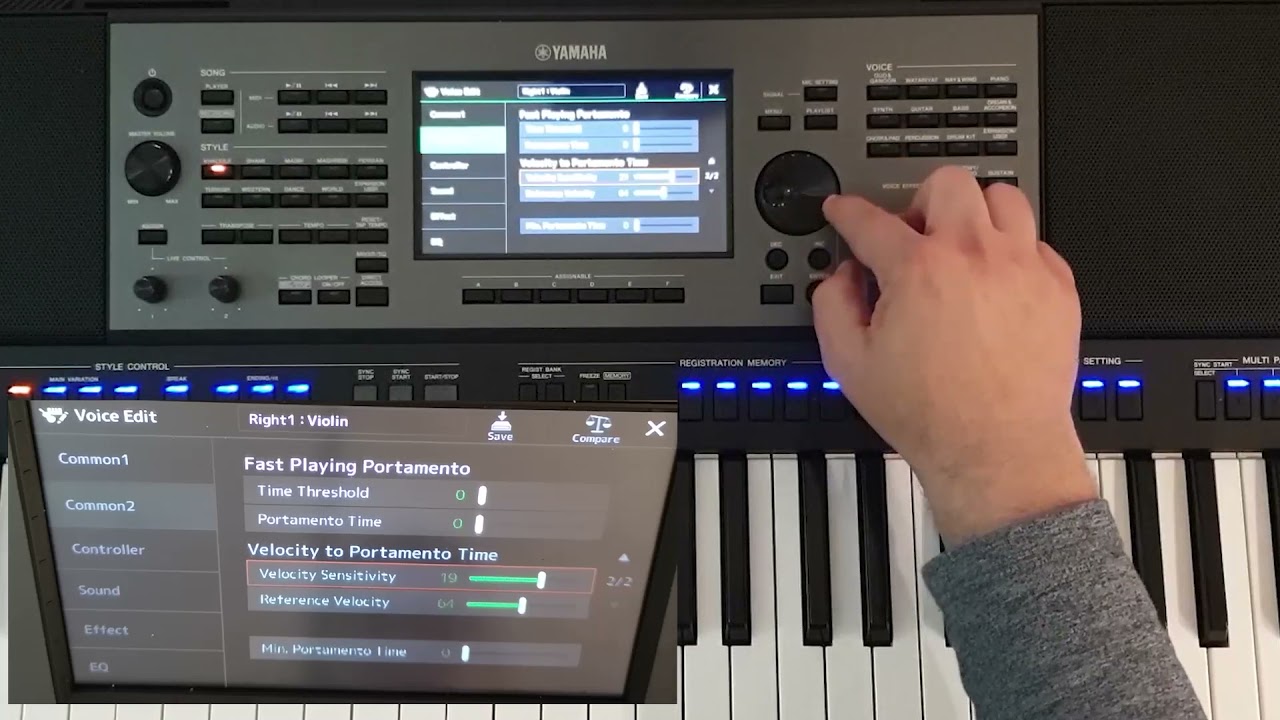 YAMAHA PSR A5000 : NEW PORTAMENTO DEMO