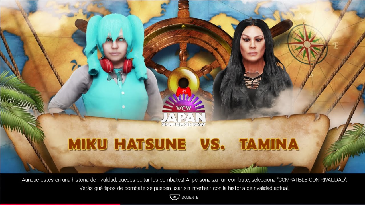 WWE 2k19 Miku Hatsune vs Tamina 