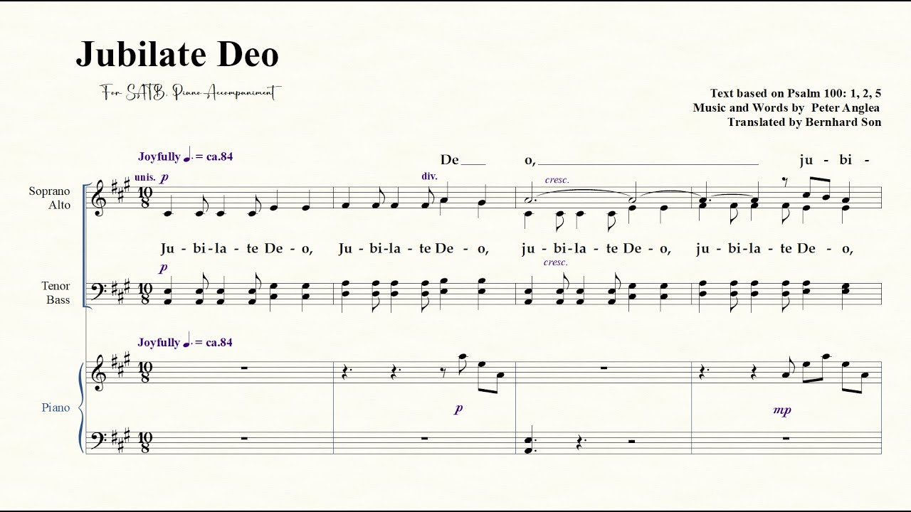 Jubilate Deo | Peter Anglea