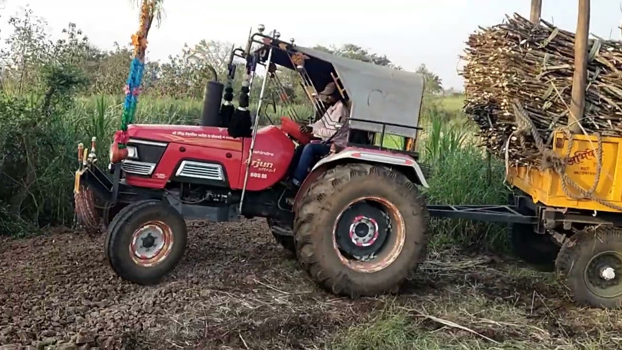 Sugar Factory 🏭 Mahindra Arjun tractor #605 #driver #tractor #mahindra #drivering #tractorvideo