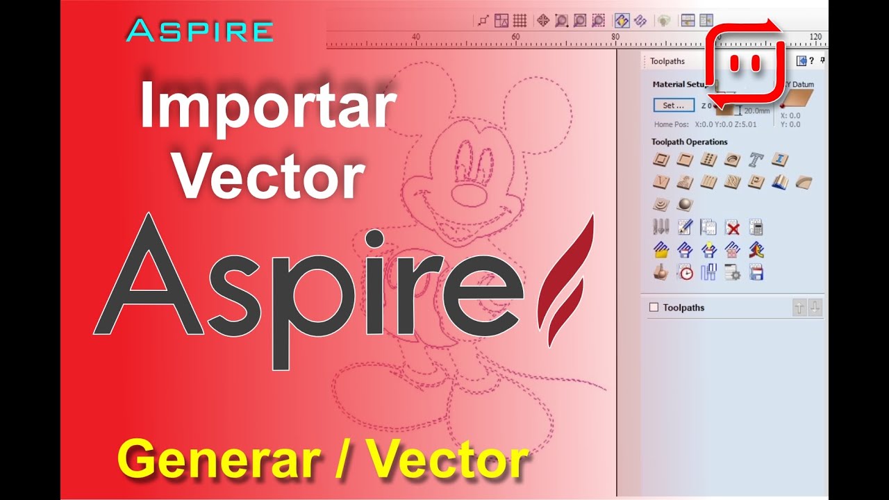 [ Aspire - CNC ] Importar - Crear  Vector