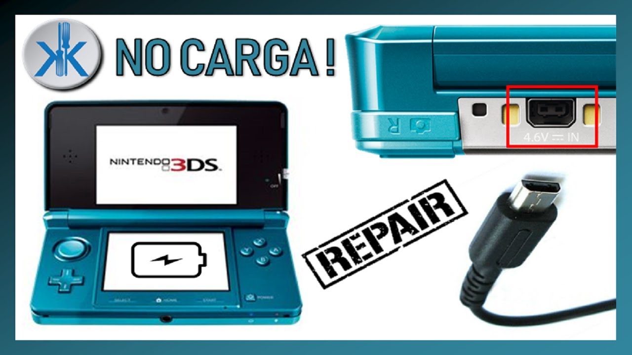 👍 NINTENDO 3DS NO CARGA / Reparación conector de carga