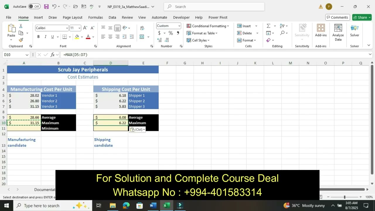 New Perspectives Excel 2019 Module 3 SAM Project 1a | Scrub Jay Peripherals
