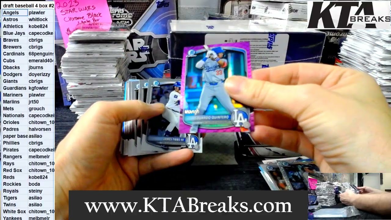 #2 - Pick your Team break - 2025 bowman draft baseball 4 hobby box 1/2 case break