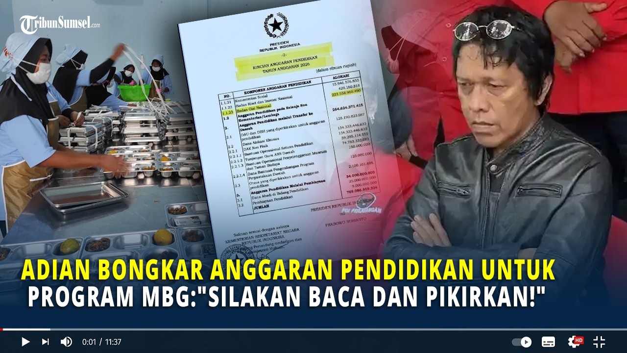 Adian Bongkar Anggaran Pendidikan untuk Program MBG: 