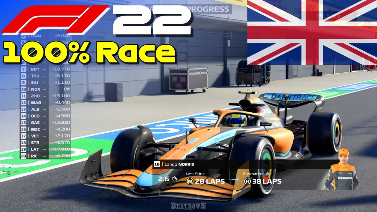 F1 22 - 100% Race Silverstone in Norris' McLaren | PC Gameplay