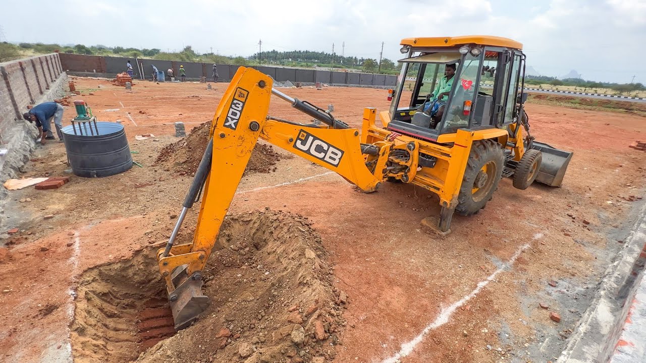 JCB 3DX Going to dig Fuel Tank for Newly Petrol Station in High Way | jcb video