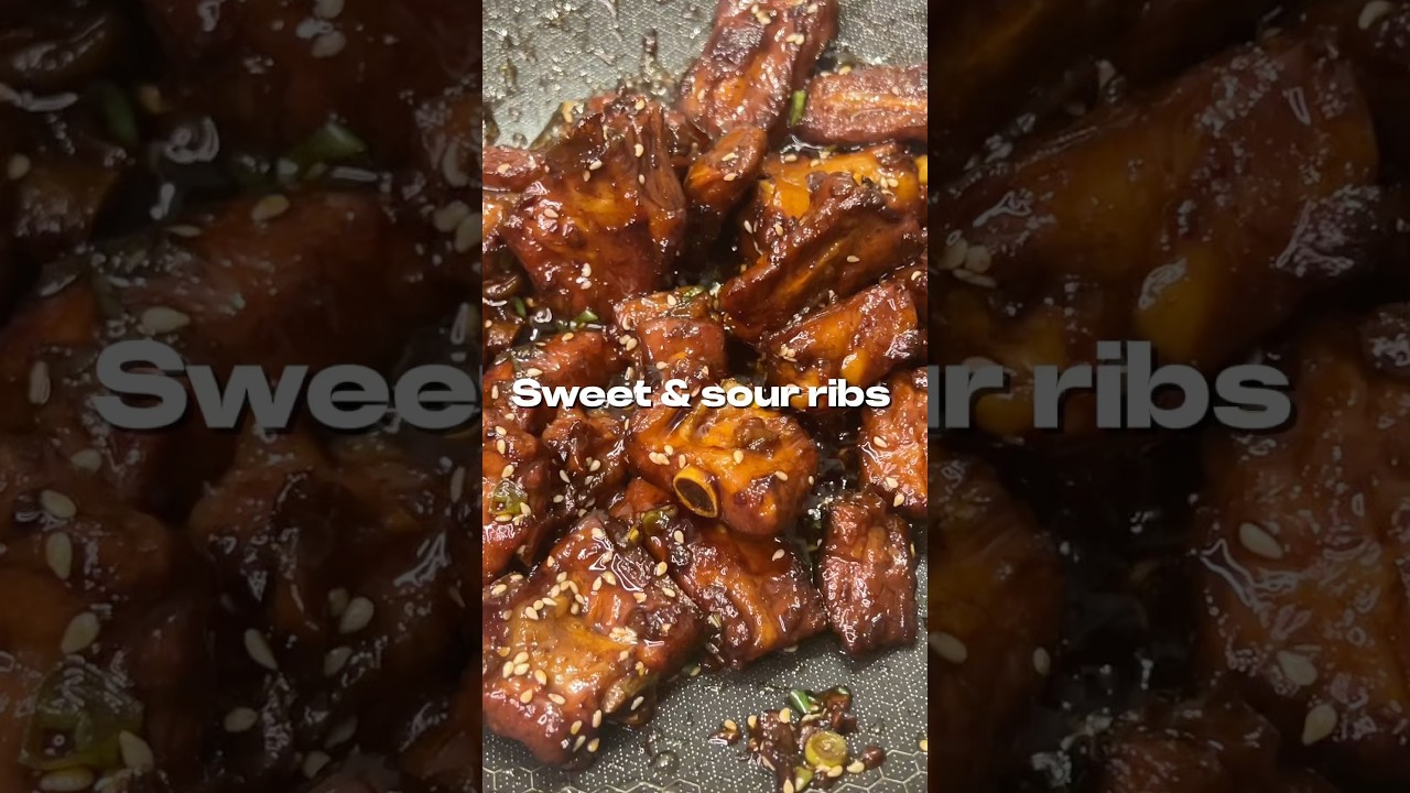My dad loves this one dish - Shanghai style sweet & sour ribs #recipe #cooking #chinese