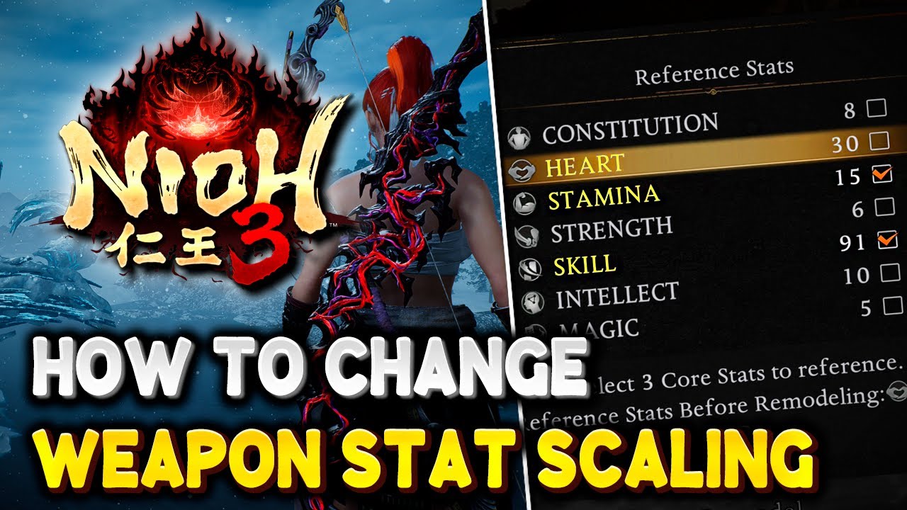 Nioh 3 How to change WEAPON SCALING (Increase weapon damage)