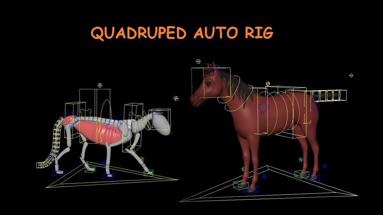 Quadruped auto rig