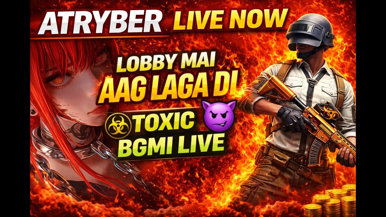 😈 LOBBY MAI TABAHI MACHI 🔥 | FULL TOXIC RUSH | BGMI LIVE 🔴 ATRYBER