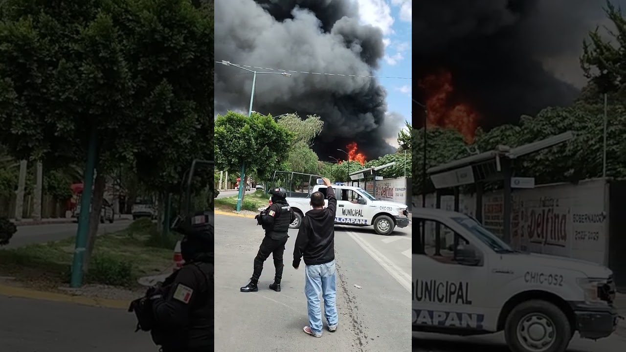 incendio en recicladora de qu&iacute;micos en chicoloapan 06 Agosto 2023