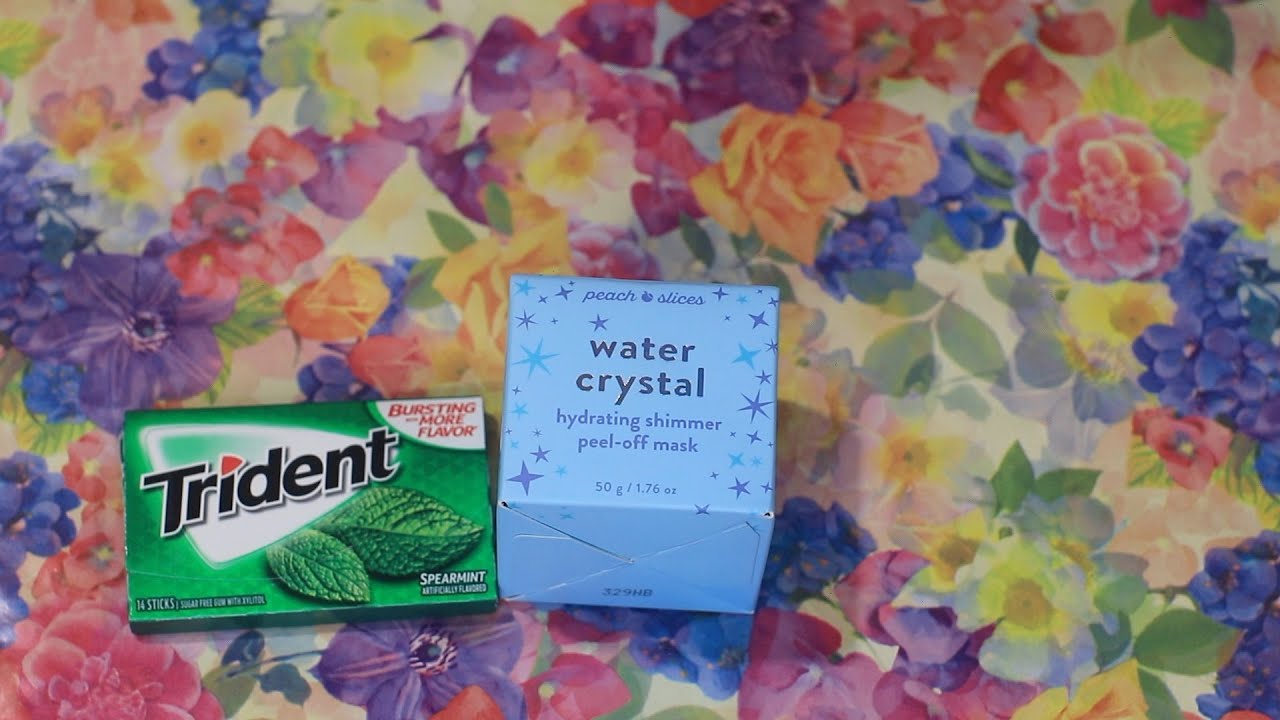 Water Crystal Hydrating Shimmer Peel Off ASMR Trident Chewing Gum