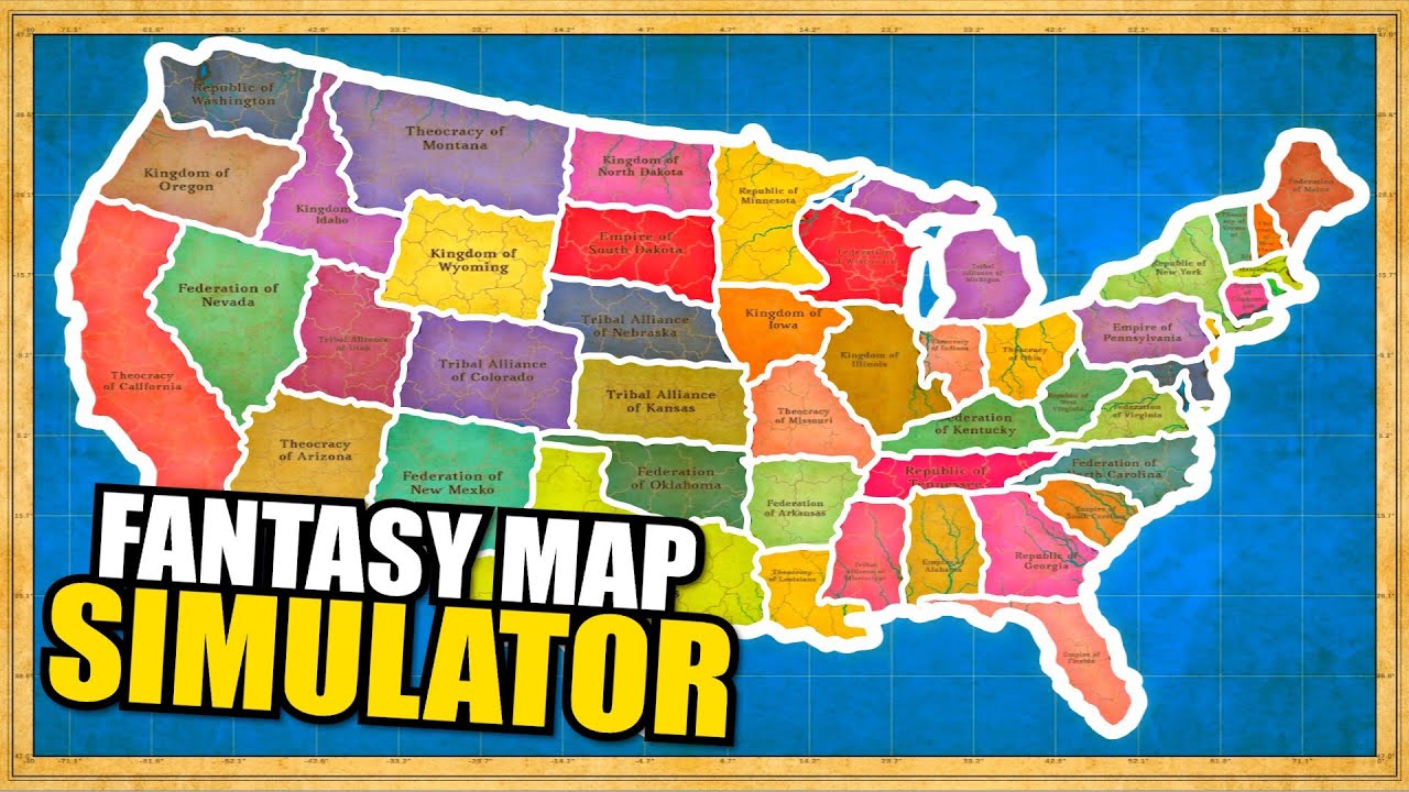 50 States Civil War: Only 1 State Survives! | Fantasy Map Simulator