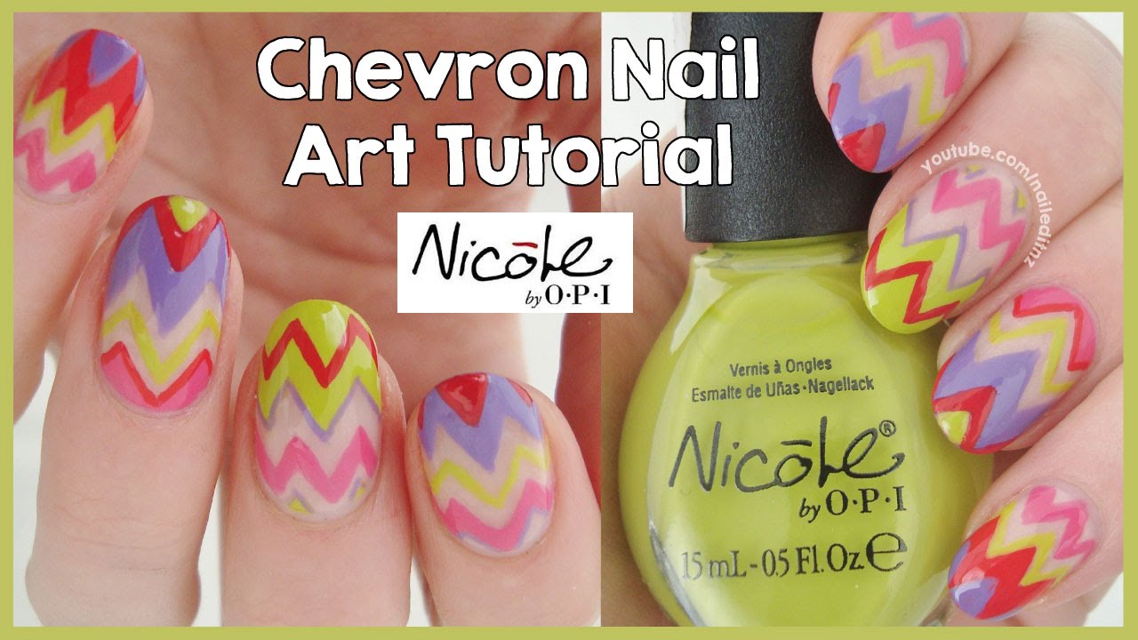 Bright Chevron Nail Art Tutorial | Nicole by OPI