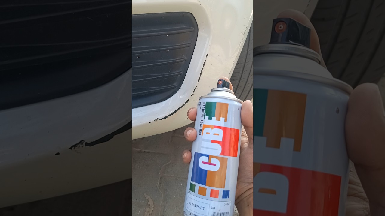 White spray paint for car || Car paint scratch repair || Car paint scratch Remover #remove #ytshorts