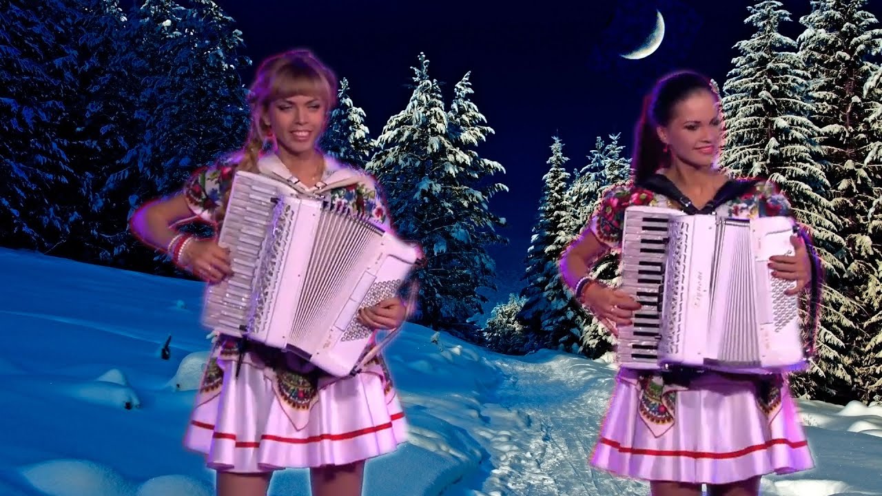 Дорогой длинною ♫ Красивейший  Романс на аккордеоне  ♥ Великолепный дуэт очень красивых девушек! ♥