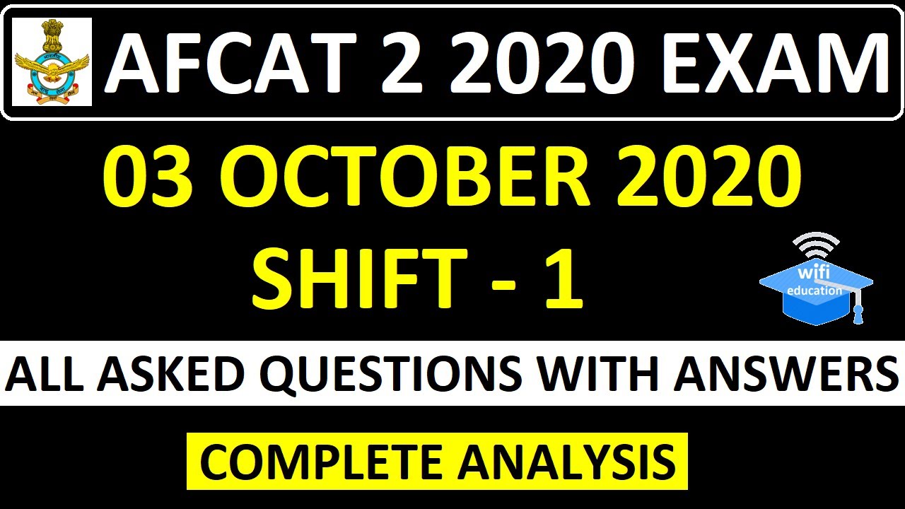 AFCAT 2 2020 Exam Review || 3 Oct 2020