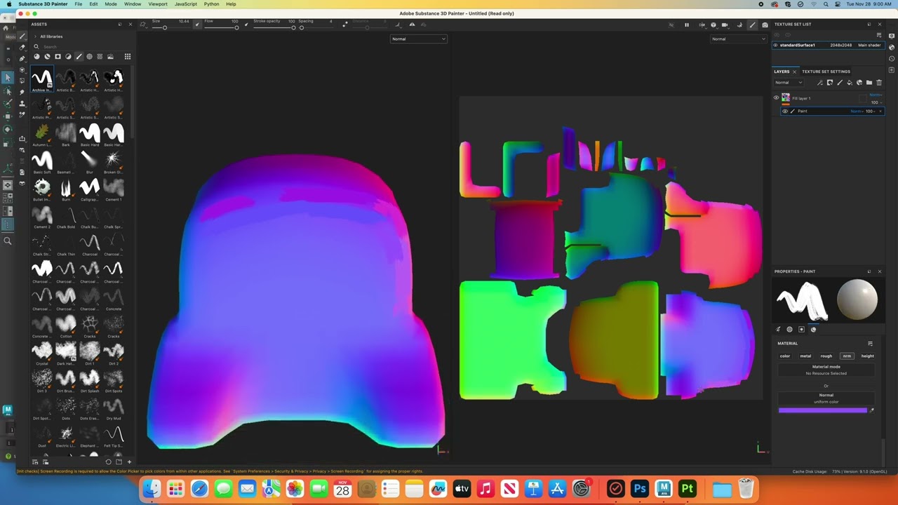 Paint on Normal Map: Painterly Texture Maya/Substance Painter
