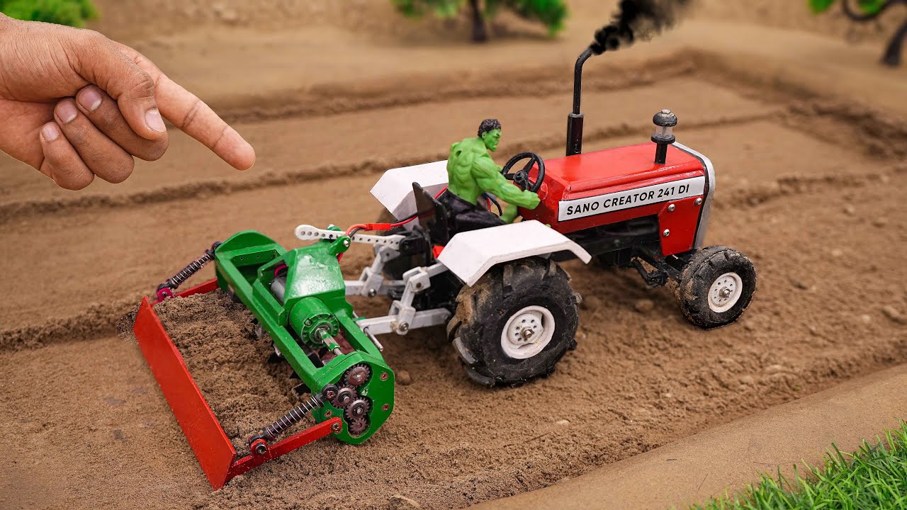 diy tractor homemade mini rotavator machine science project @sanocreator