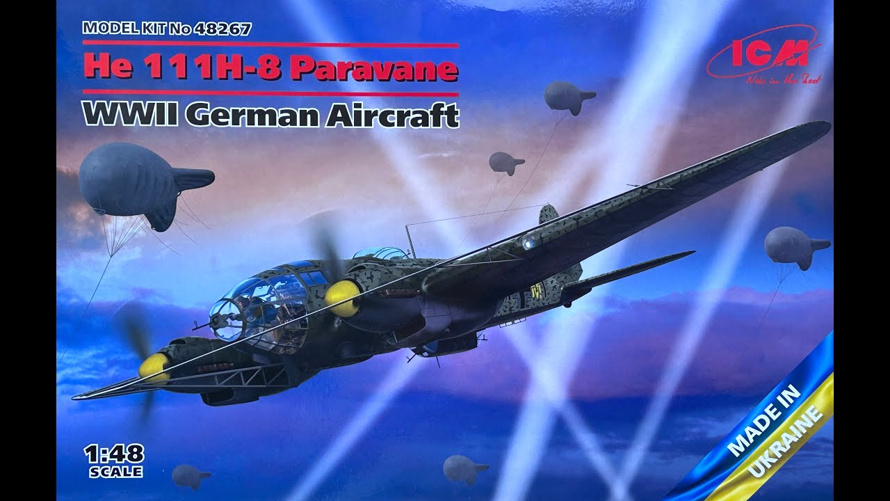 NEW ICM 1/48 He111 H-8 Paravane Kit review