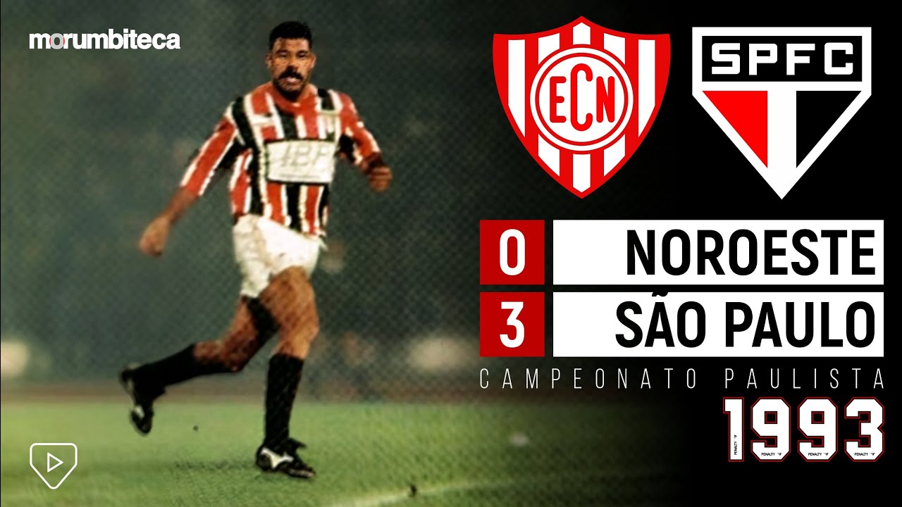 Noroeste 0x3 São Paulo - 1993 - RAÍ, CAFU, PALHINHA, CATÊ E O TIME DE TELÊ FAZ A FESTA NO INTERIOR!