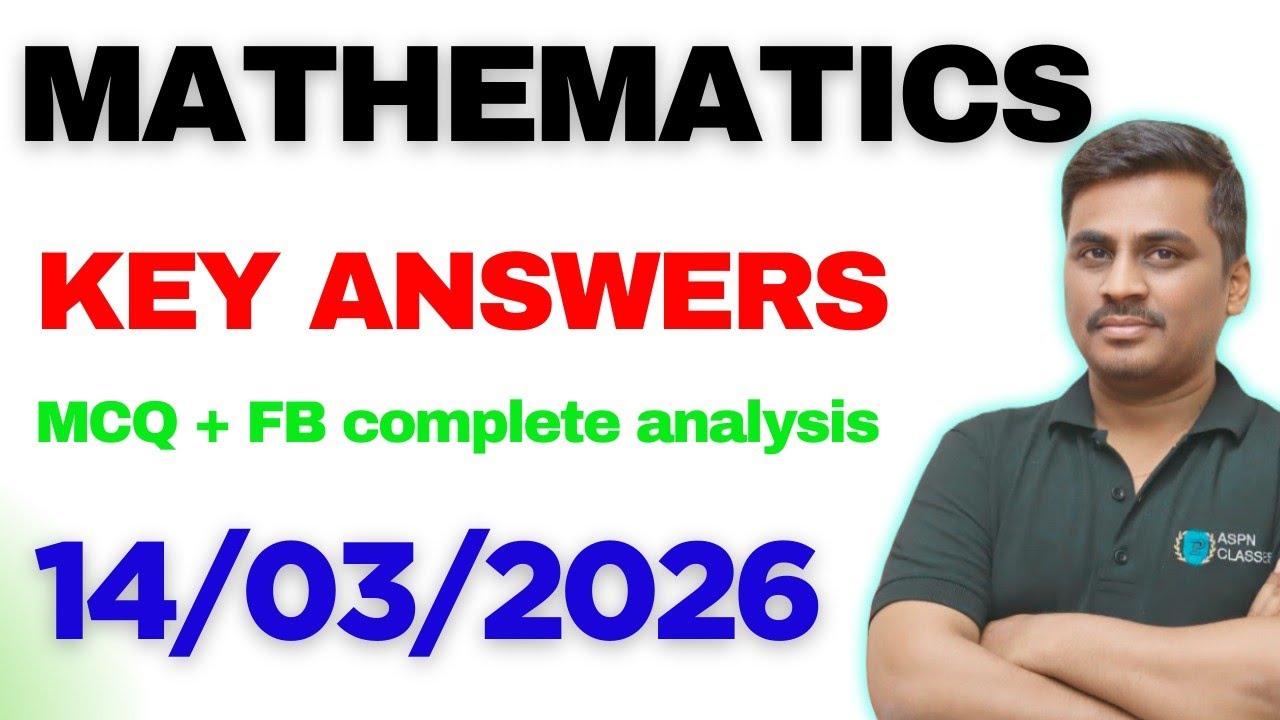Today's MATHEMATICS Exam key answers 2026 || 2nd PU MATHS EXAM KEY ANSWERS FOR ANNUAL EXAM 2026