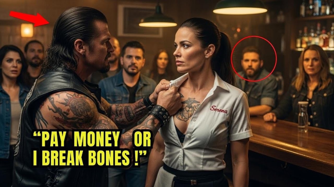 Biker Tore a Waitress’s Shirt — The Marine Corps Tattoo Stopped the Entire Bar Cold