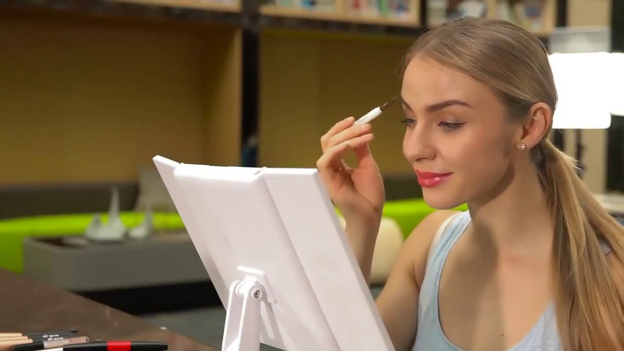 Folding Touch Screen Led Makeup Mirror