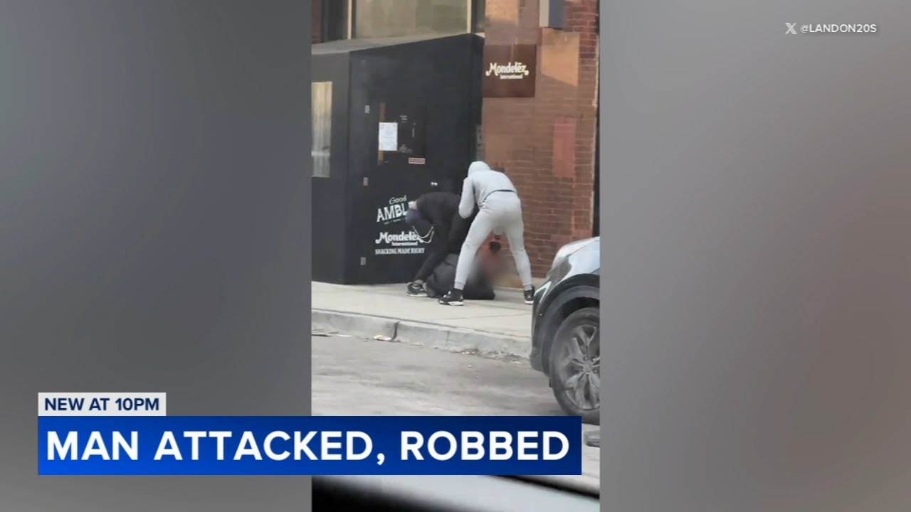 VIDEO: Man robbed at gunpoint, beaten in West Loop in broad daylight, Chicago police investigating