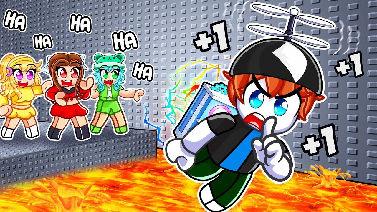 I Pretended to be a noob then used 0.01% PROPELLER HAT In +1 Speed Escape! (Roblox)