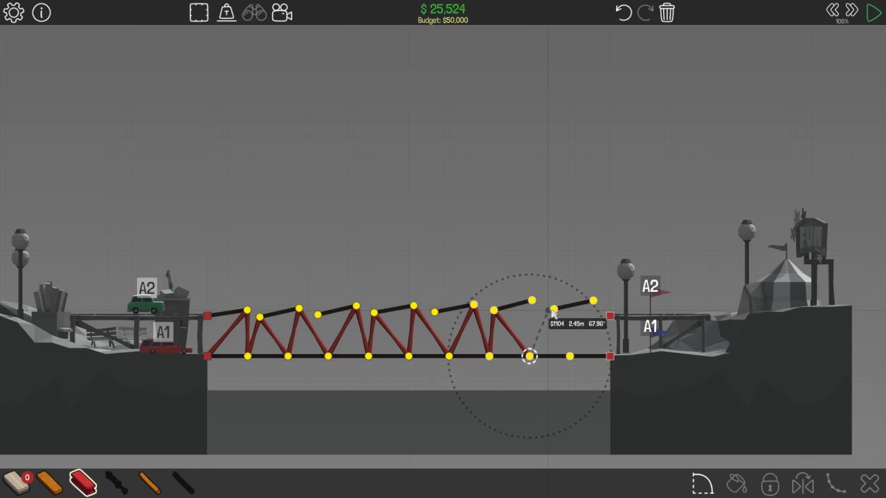 Poly Bridge 5-11 Not Enough Road