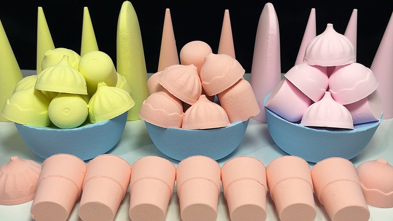 Satisfying Video I ASMR Baking Soda I Delicious cake bowls